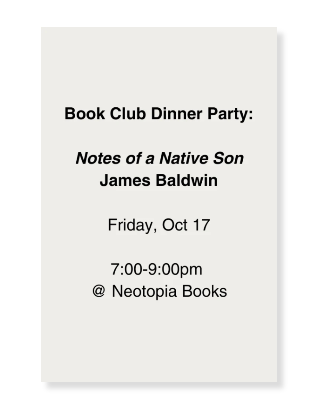 Book Club Dinner Party